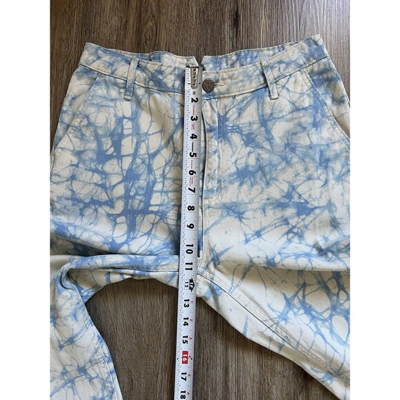 Rachel Comey x Target High Rise Crop Jeans Size 6 Blue Tie Dye Marbled Denim - Picture 13 of 14